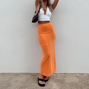 PRINCESS POLLY HARRIETTE MAXI SKIRT ORANGE!!!!